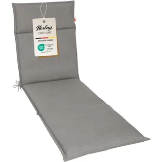 Herlag Liegenauflage Bea 190x60x4,5cm | Modernes Liegepolster | Wasserabweisende Polsterauflage für Gartenliege | Öko Tex 100 | Grau