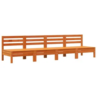 vidaXL Gartensofa 4-tlg. wachsbraun Kiefer