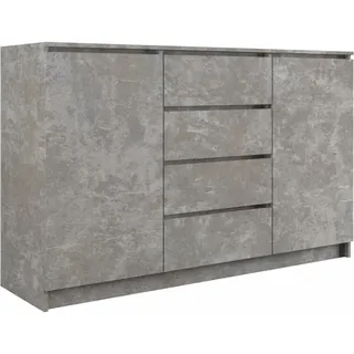 roe furniture Kommode mit 4 Schubladen 120 cm Grau
