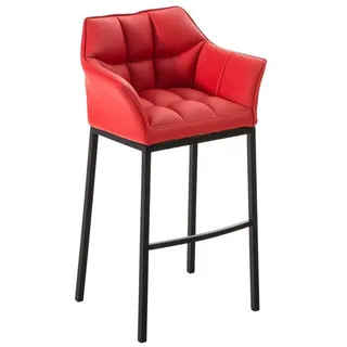 CLP Barhocker Damaso Kunstleder (1er), Kunstleder, bis 240 kg belastbar rot