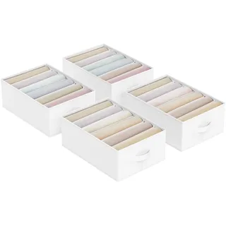 Songmics Kleiderschrank-Organizer 42 x 30 x 17 cm 6-tlg. wolkenweiß