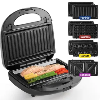 SUPERLEX Kontakt Grill Sandwichmaker Waffeleisen Sandwichtoaster Panini Grill