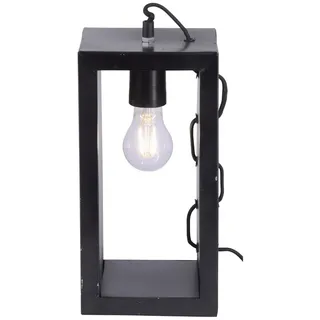Tischleuchte, schwarz, Metalloptik, E27 Fassung, Industrial Design