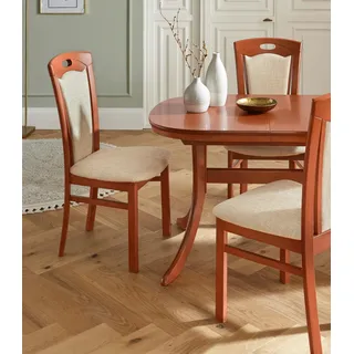 Stuhl HOME AFFAIRE "FERDI" Stühle braun (kirschbaumfarben, beige) 4-Fuß-Stuhl Esszimmerstuhl Küchenstühle Stühle 2 Stück