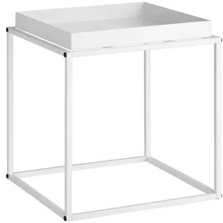 Tectake Beistelltisch Weiß Metall 40 x 40 x 44 cm
