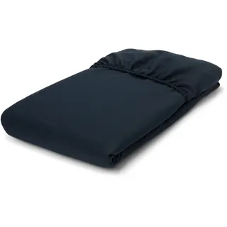 Tchibo - Microfaser-Flanell-Spannbettlaken - dunkelblau