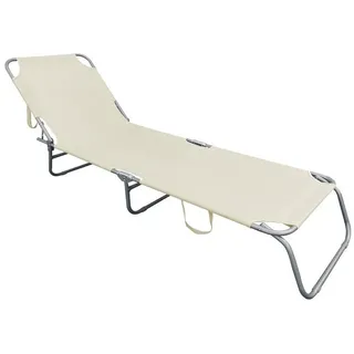 INDA-EXCLUSIV Doppelliege Sonnenliege 186 x 55 x 24 cm Beige