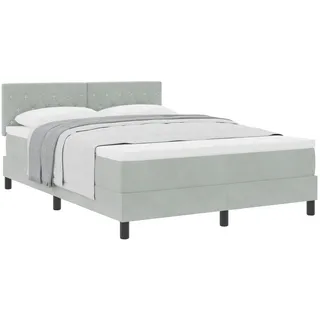 vidaXL Boxspringbett 160 x 200 cm Hellgrau