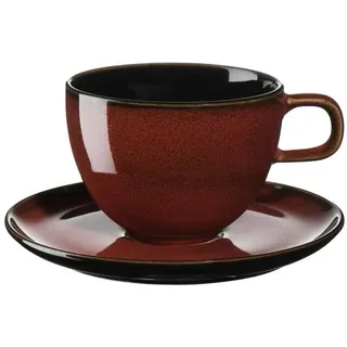 ASA Selection kolibri Kaffeetasse mit Unterteller, rusty red 0,25l