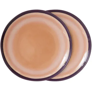 HKliving - 70's Teller Ø 29 cm, bedrock (2er-Set)