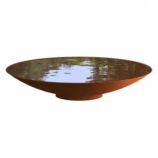 Adezz Wasserspiel Wasserschale rund Corten-Stahl Rost
