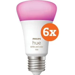 Philips Hue White & Color E27 1100 lm 6er-Pack