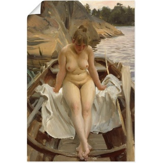 Artland Wandbild In Werners Ruderboot, Erotische Bilder (1 St), als Leinwandbild, Poster in verschied. Größen beige 40 cm x 60 cm