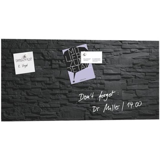 Glas-Magnettafel »Artverum« GL149 schwarz, Sigel