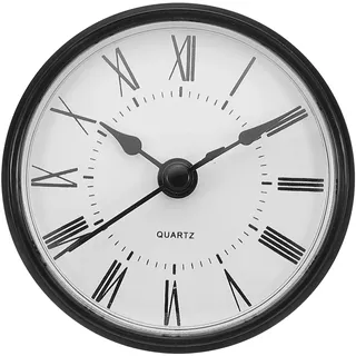 PATIKIL 70mm Quarz Uhrwerk Wanduhr, Stille Römische Ziffern Kaminuhren, Ersatz für Tischuhr, Stehuhr, Standuhr (Schwarz/Weiß, Stil 9)