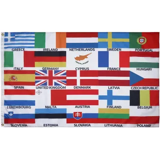 AZ FLAG Flagge Europa 25 Länder 150x90 cm Europa Polyester 100D 2 Ösen