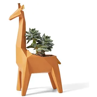 HAUCOZE Giraffe Blumentopf Modern Deko Tier Skulptur Garten Statue 23cm