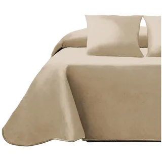 Erwin Müller Tagesdecke Tagesdecke, Polyester Uni braun 135 cm x 210 cm
