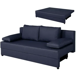 Schlafsofa - cobalt - Webstoff - Staukasten