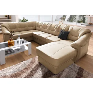 sit&more Wohnlandschaft SIT & MORE "Savona U-Form, B: 320 cm", braun (cafe), B:320cm H:90cm T:211cm, Luxus-Kunstleder;Primabelle-Microfaser;NaturLederKorpus ist mit passendem Luxus-Kunstleder bezogen.