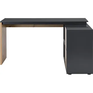 Sekretär mit 3 Türen - MDF - Naturfarben & Schwarz - COLIOBA - Schwarz