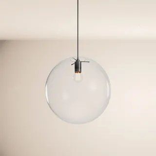 s.luce Orb 1-flg. Ø 40 cm rund schwarz klar
