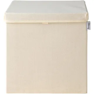Lifeney Faltbox Aufbewahrungsbox 33 x 33 x 33 cm 1-tlg. beige