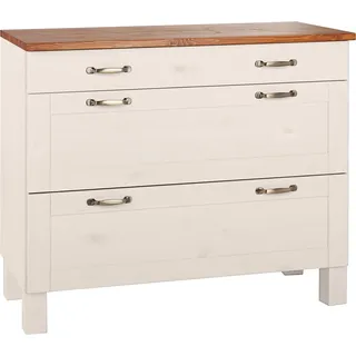 Home affaire Unterschrank Alby Breite 100 cm, 3 Schubladen weiß 100 cm x 85 cm x 50 cm