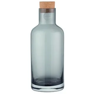 blomus Wasserkaraffe -HYDRA- Karaffe aus Glas, mit Korkdeckel, Wasserkrug, (1x Karaffe inkl. Korkdeckel), mundgeblasenes Glas, verschiedene Größen, raffinierte Eleganz grau 500 ml