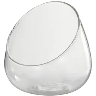 FQRDKT Klare, Schräg Geschliffene Glasvase, Mini Bonboniere, Glas für Tischdekoration