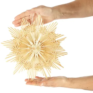 Strohstern Weihnachtsbaum Anhänger groß, COM-FOUR® Deko, Weihnachtsdeko