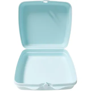 Tupperware Original Sandwich-Box hellblau eisblau – Quadratische Brotdose mit Scharnier & Verriegelung – BPA-freie Lunchbox für Sandwiches, Snacks, Schule & Büro