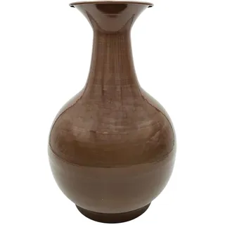 Vase Blumenvase XXL Dekovase Metallvase Beige 38x25 Retro Blumengefäß (Braun)