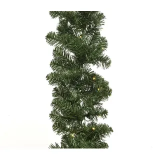 Tannengirlande 12cm künstlich mit LED Indoor & Outdoor 2,7m Warmweiß - Grün