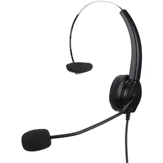 RJ9 Telefon Headset mit Geräuschunterdrückendem Mikrofon | Call Center Headset Kabelgebundenes Büro Headset mit Stummschaltfunktion für Tischtelefon VoIP System