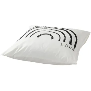 IKEA TAPETMAL Kopfkissenbezug weiß/Regenbogen 80x80 cm