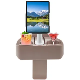 3 In 1 Verstellbares Pool Tablett Tisch, Spa Tablett Tisch für Pools mit Becherhalter und Handyhalter Rutschfester Badewannenablage Pools Beistelltisch, Getränkehalter Pool Hot Tub Tray Table für SPA