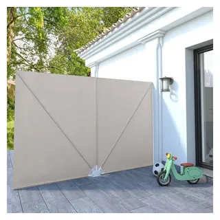 vidaXL Seitenmarkise 300 x 200 cm Creme Polyester