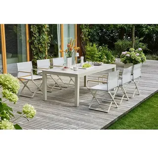 Sunfun Gartenmöbel-Set Maja/Solo  (7 -tlg., Light-Greige)