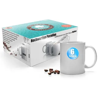 BigDean Kaffeetasse 0,3 l Weiß 6 St.