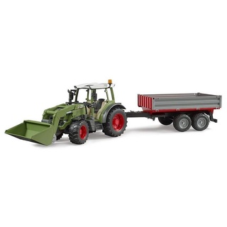 Bruder® Spielzeug-Traktor 02182 Fendt Vario 211, mit Frontlader und Bordwandanhänger, Maßstab 1:16, Grün grün