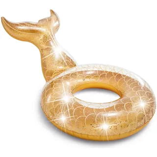 Intex Schwimmring Glitter Mermaid Tube 147 x 107 x 79 cm Gold/Weiß