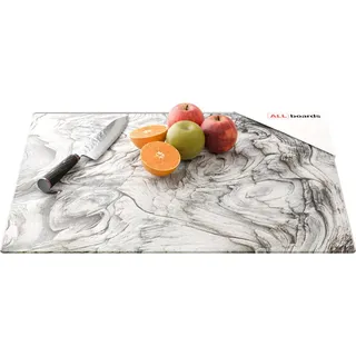 ALLboards Schneidebrett Glas 1 60 x 52 cm Graubraun