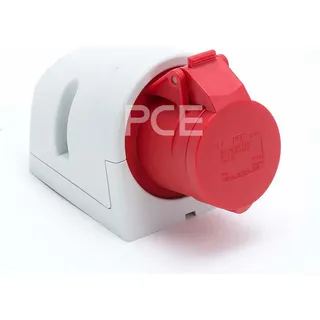 PCE CEE-Wandsteckdose 32A 5-polig IP44 400V rot/grau