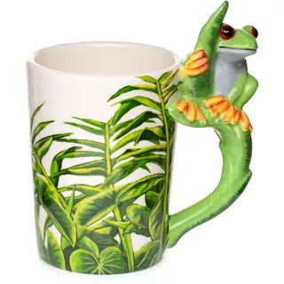Puckator Frosch geformter Henkel Tasse Keramik Grün