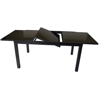 DEGAMO TORINO Ausziehtisch 180/240 x 100 x 75 cm Anthrazit/Schwarz