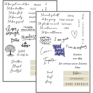 MilaBoo® Kerzentattoos Affirmation I DIY Aufkleber für besondere Anlässe, einfache Anwendung, vielseitig einsetzbar (Affirmation)
