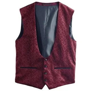 Next Anzugweste Gemusterte Weste aus Samt (1-tlg) lila 102 (GB: 40L)