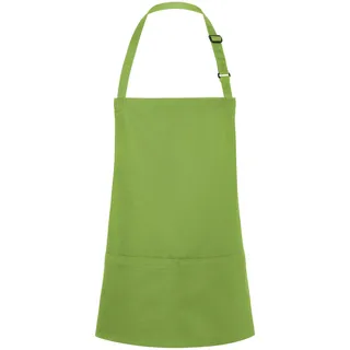 KARLOWSKY Kochschürze, Kurze Latzschürze Basic mit Schnalle und Tasche (One Size)