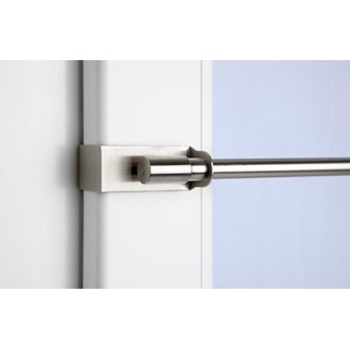 cg-sonnenschutz Klemmstange Easy Fix 2 Größen 2 Farben ausziehbar ohne Bohren Vitrage zum Klemmen Klemmstange 75-125cm Edelstahl-Optik